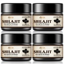 Résine chilajit biologique pure himalayenne - 600mg Potence maximale Résine chilajit biologique naturelle avec 85+ minéraux traces et acide fulvic pour l'énergie, support immunitaire, 30 Grams (4 Pack)