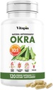 Vitapia Okra Extract - Heart Health, Antioxidant, Gut & Digestie, Wellness Support - 10:1 Ratio & 120 Veggie Capsules - Non-GMO, Glutenvrije, Veganistisch supplement