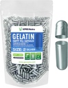 XPRS Nutra Maat 2 Lege capsules - 1000 Telle Lege Gelatine Capsules - Pillen DIY Capsule Vulling - Pure Bovine Pill Gel Caps for Do-It-Yourself Supplements (Zilver)