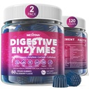 Digestieve enzymen voor vrouwen en mannen Gummies w/ Probiotica, Papaya, Bromelain, Ginger - Bloating Relief & Gut Health Kauwbare Supplement Digest Proteïnes Dairy Carbs Veggies Fats, Sugar Free Vegan, 120Cts