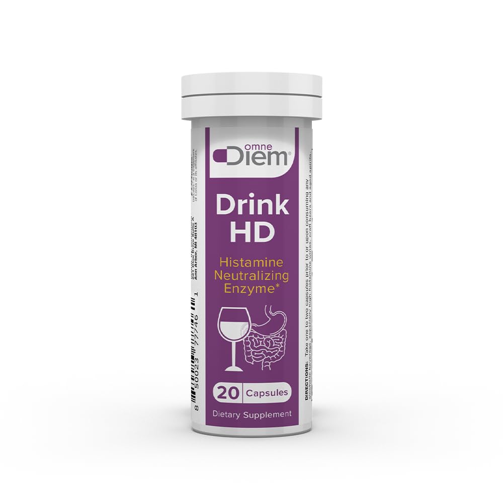 OmneDiem Drink HD Dietary Supplement: Natural Histamine Neutralizing & Digeting Enzyme 