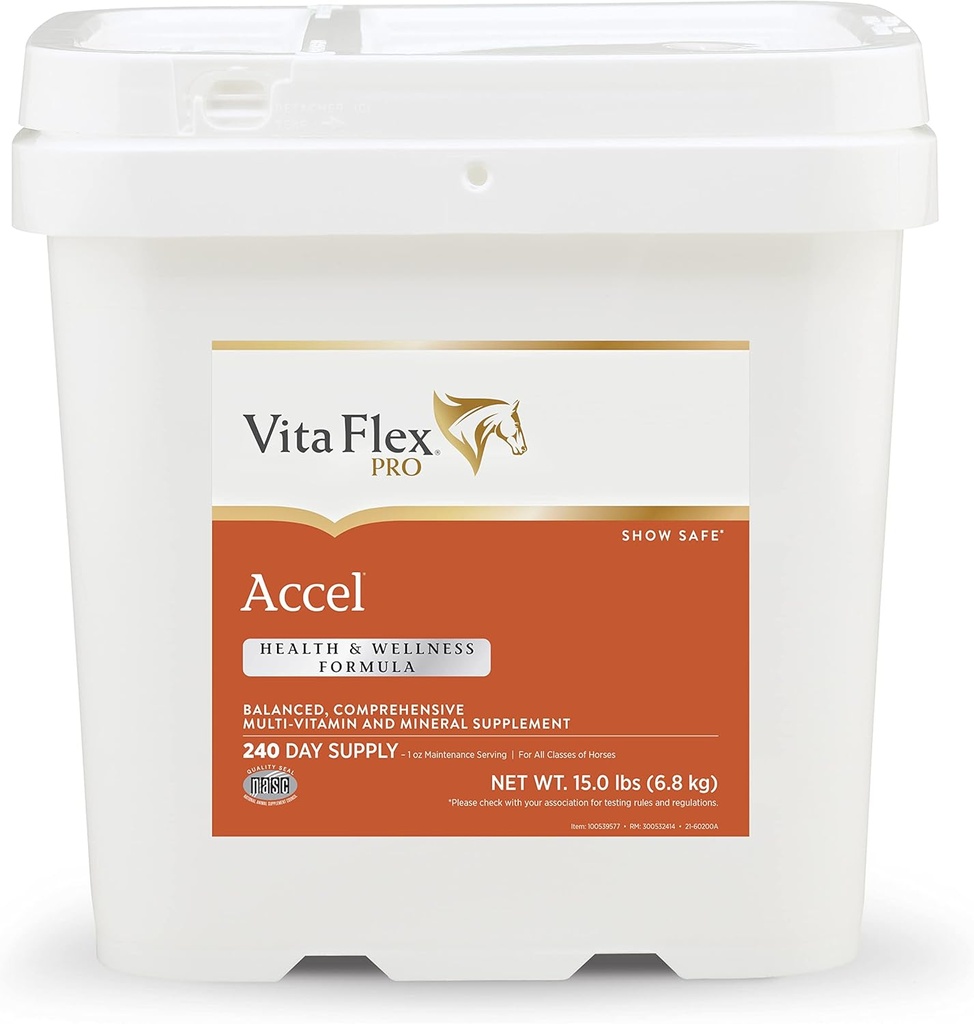 Vita Flex Pro Accel Health & Wellness Formula, Horse Supplement, 15 Ponden, 240-dagen aanbod