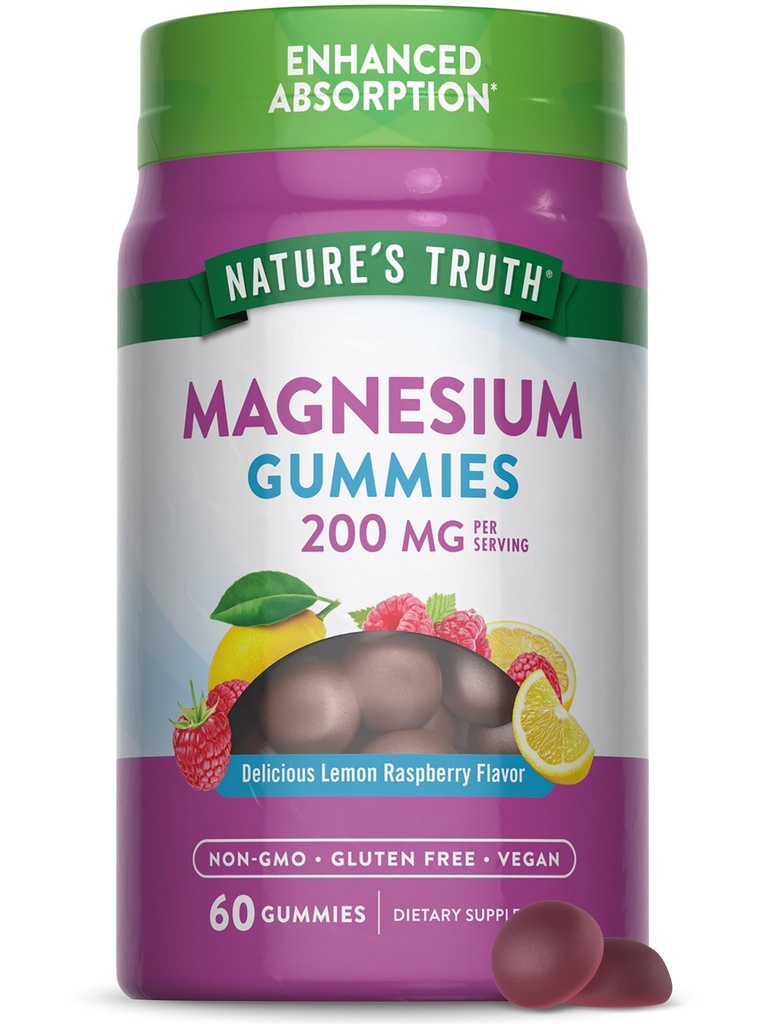 De waarheid van de natuur Magnesium Gummies voor volwassenen 200mg 