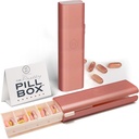 Pretty Pill Box Set - Stijlvolle & Compacte dagelijkse pil Organisator, Medication Pill Case, Pillencontainer voor Vitamine Management, Pillenhouder, Reizen Essentials voor vrouwen & mannen - Rose