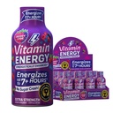 Vitamine Energie B12 11.000% Extra sterkte Energie Shot Pink Berry 12 Pack, 260mg Natural Cafeine, B12 & B6, Nootrope Focus, Vitality, Zero Sugar, Gluten-Free, Vegan, Kosher, 1,93 fl oz
