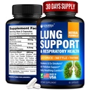 Smoking Aid for Lung Cleanse & Health - Made in USA - Long Detox with Licorice Root, Ginger & Nettle Root, Green Tea, Thyme & Oregano Leaves for Lung Clear Support & Stress Relief - 60 Capsules