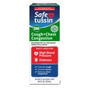 Safetussin DM Hoest & Borstcongestie, 8 oz, Expectorant Mucus Relief, Cough Relief Syrup, Veilig voor volwassenen met hoge bloeddruk en diabetes