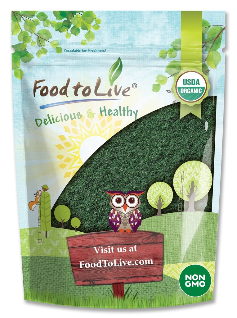 Voedsel om te leven Organische Spirulina Poeder, 1 Pond 