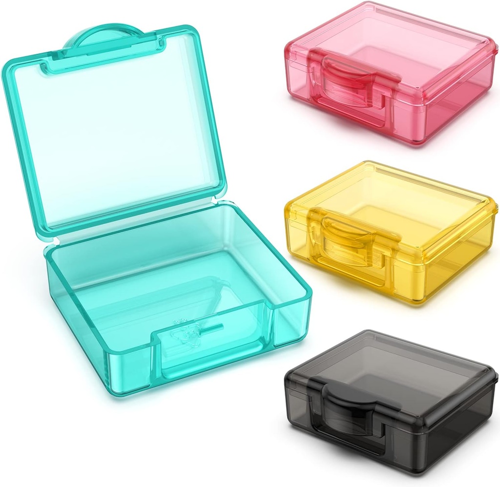 Kleine pil Box 4 stuks, leuke reis pil Organisator Case Mini Tiny Clear Plastic opslagcontainers Draagbaar voor zaktas