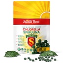 Sunlit Super 50/50 Organic Chlorella Spirulina Tablets - Super Supplement for Immune Support, Gut Health, Mood & Energy - Rich in Chlorofyl, Aminozuren & Vegan Protein, 500 Superfood Tabs