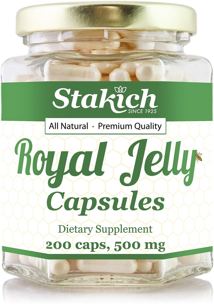Stakich 500 mg Capsules (Royal Jelly Capsules 500 mg (200 Aantal))