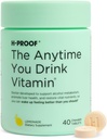 H-PROOF The Anytime You Drink Vitamin, Liver Health & Immunity Support with Electrolytes, Milk Thistle, and Vitamins B & C - 40 Chewable Tablets (20 Servings), Vegan, Limonade