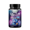 Calcium 1200 mg met vitamine D3 voor beste absorptie - Advanced Bone Support Supplement, 1200 mg Calcium Carbonaat & 1600 IE Vitamine D3, langzame afgifte voor Immune Support, gemakkelijk doorslikken, 120 tabletten