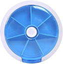 INFODA Draaiende Wekelijkse Pillen Dispenser 7 Dag 3 Times Medicine Pillen Planner met 7 Compartimenten (Blauw)