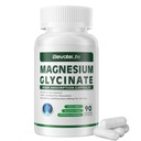 Glycinat de magnésium 400 MG par portion 100 % chélaté pour une absorption élevée, doux sur l'estomac, non-OGM, 90 capsules végétariennes
