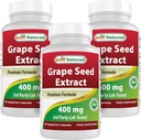 Meilleur extrait de graines de raisin naturel 400 mg 120 vcaps (120 Nombre (paquet de 3))