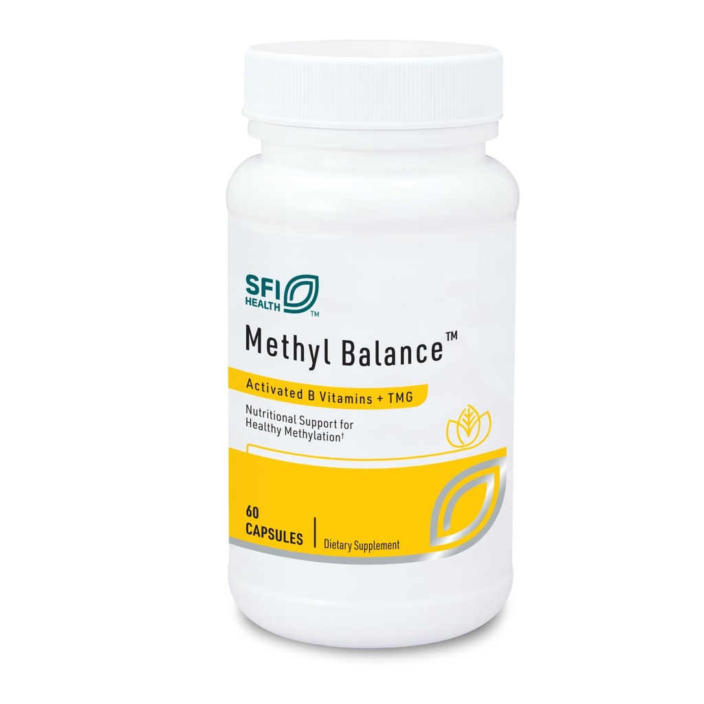 Klaire Labs SFI Health Methyl Balance - Geactiveerde Vitamine B + Trimethyglycine Supplement - Metafolin Methyl Folate, Betaine TMG, Vitamine B2, B6 & 12 - Ondersteuning gezonde energieniveaus (60 capsules)