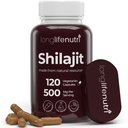 Shilajit Pure Himalaya Extract 500mg met 15% Fulvinezuur 500mg - 120 Vegetarisch Capsules, 4 maanden supply, Organic Supplement for Vitality & Mental Clarity, Made in USA, Glutenvrij, Non-GMO