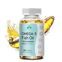 Triple force Omega sauvage de l'Alaska-3 2500mg + EPA 1.300mg + DHA 1200mg, Supplément pour la santé cardiaque et articulaire, 120 Softgels 60 jours