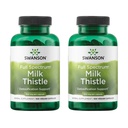 Swanson Milk Thistle - Herbal Lever Ondersteuning Supplement - Natuurlijke formule helpen om de algehele gezondheid en welzijn te behouden - (100 capsules, 500 mg Elke) 2 Pack