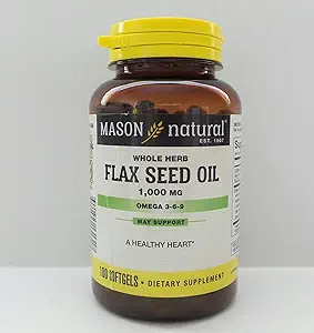 Mason FLAX SEED OLIE 1000mg SOFTGELS 100 per fles