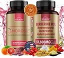 Alles in één Metabolismebundel - Morosil & Berberine Complex met Resveratrol Quercetine Alpha Lipoïnezuur - Antioxidant, vitaliteit, Wellness Support - Non-GMO, Glutenvrij, Veganistisch supplement