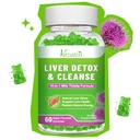 Milk Thistle Gummies voor Volwassenen Kinderen. Lever Reiniging Detox Reparatie Gummies, Melk distel Extract Supplement voor lever ondersteuning Digestief Antioxidant, 60ct Apple smaak