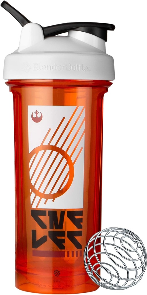 BlenderBottle Star Wars Shaker Bouteille Pro Série Parfaite pour les shakes protéiques et préentraînement, 28-Ounce, insigne rebelle