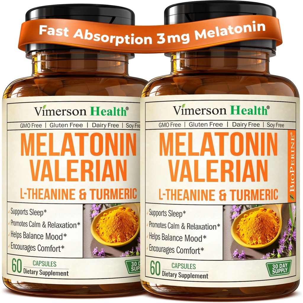 Melatonine slaaphulp met L Theanine & Valeriaan wortel 