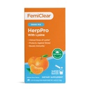 Mélange de boisson de FemiClear HerpPro, avec L-Lysine 3000mg, zinc, vitamines A & C, Ashwagandha, Immunity & Stress Supplément pour les femmes et les hommes, 20 Stick Packets