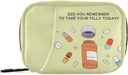 Naanle 7 dagen pil Case Bag - draagbare wekelijkse pil Organisator met rits, Compacte grootte voor vitamine supplement houder