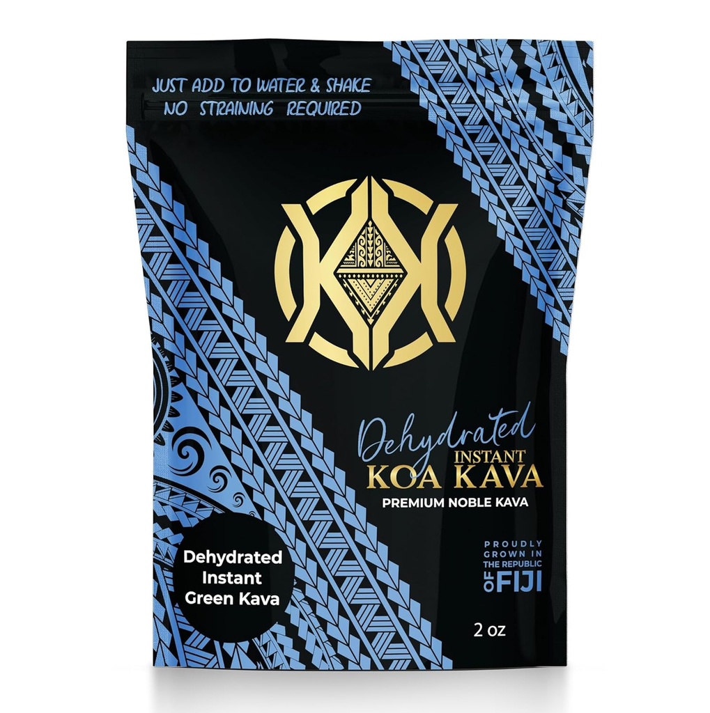 Koa Kava gedehydrateerd Instant Kava - 100% gedehydrateerd Instant Green Fijian Kava Root Powder, 2 oz(56g)