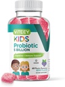 Viteey Probiotic Gummies for Kids - 5 Miljard CFUs - Probiotics Kids Constipatie Relief, Natural Immune & Digestief Health Support - Vegetarisch, Gelatine Free, GGO Free - Smakelijke Berry Flavored Gummy