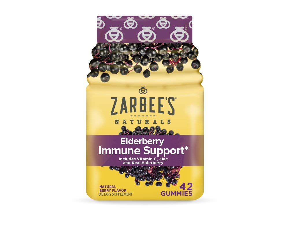 Zarbee's volwassen vlierbessen Immune Support Gummies, Berry 42ct