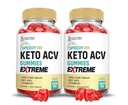 (2 packs) Gommies de vinaigre de cidre de pomme rapide Keto Extreme 2000MG Gommies de cidre rapide Keto Formule avancée Vinaigre avec jus de pomme en poudre B12 Vegan non OGM 60 Gommys