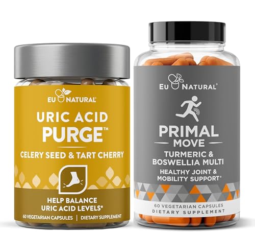 Uric Acid Purge and Primal Move Bundle - Geavanceerde gezamenlijke gezondheidsondersteuning voor actieve mobiliteit, flexibiliteit en comfort
