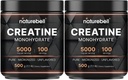 NatureBell 2 Pack Creatine Monohydraat Poeder 500g, 5.000mg Per Serveersel 