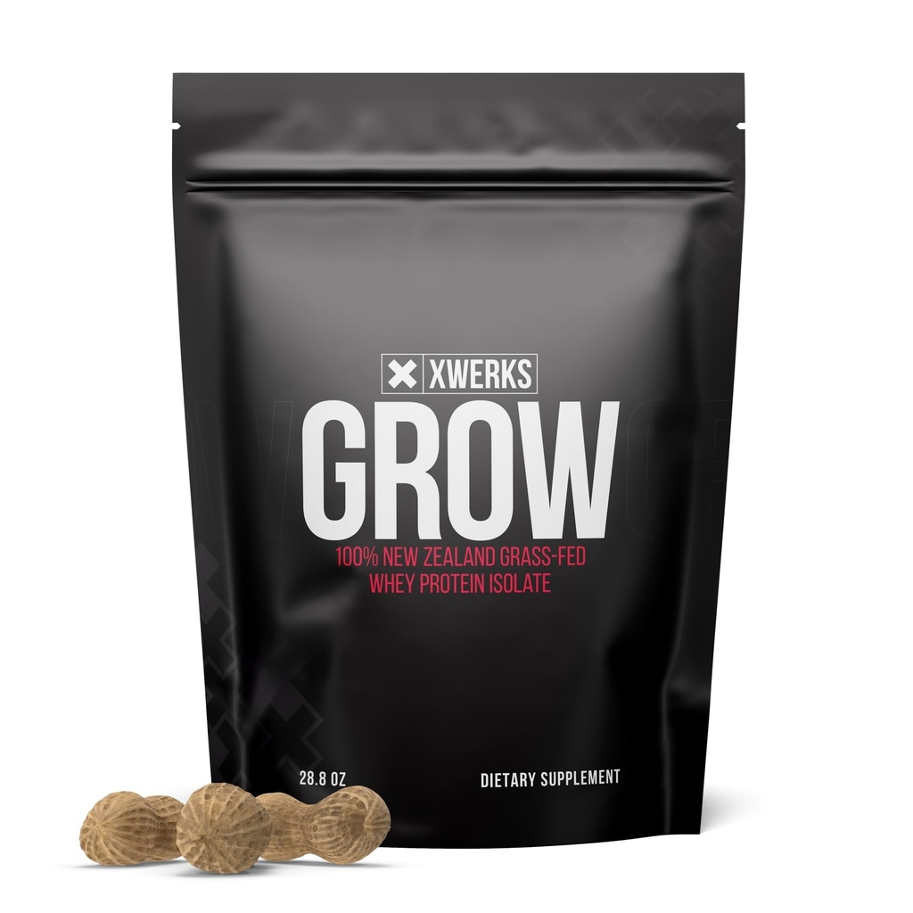 Xwerks cultivent 100 % de protéines de la Nouvelle-Zélande, 23g poudre de protéines isolates pures par portion, tout paléo naturel et Keto Friendly, sans soja sans gluten facile à digérer, beurre d'arachide, 30 portions