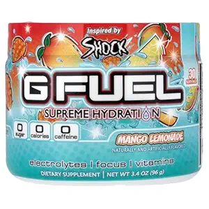 G Combustible Limonade hydratation suprême, mélange de poudre d'électrolyte pour énergie et focus, sucre et supplément sans caféine avec vitamines et minéraux essentiels, Limonade de mangue saveur, 3,4 oz - 30 portions
