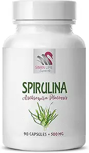 spirulina - spirulina powder - organic Immune support supplement - SPIRUILINA 500MG - chlorella spirulina, spirulina 500mg capsules, spirulina herbal supplements, chlorella herbal supplements - 1B