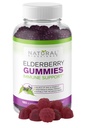 Natural BioScience Sambucus Vlierbessen Gummies met vitamine C & Zink, Immune Ondersteuning voor volwassenen & kinderen, Dagelijks Antioxidant & Wellness Boost, 180 Veganistisch, Glutenvrij, Kauwbare Vlierbessen Gummies