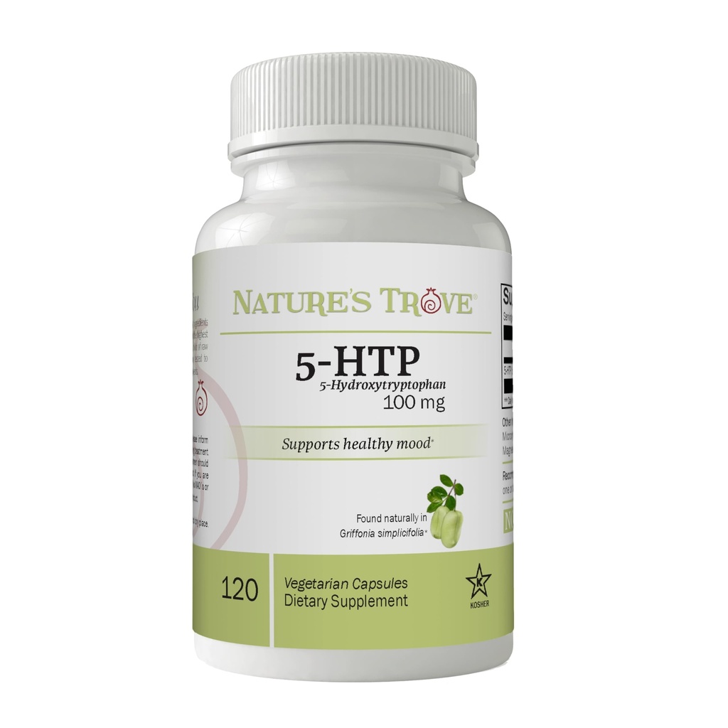 Nature's Trove 5-HTP 100mg 120 Vegetarische Capsules