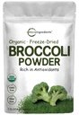 Biologische Broccoli poeder, 1 pond, bevroren gedroogd, Bevat natuurlijke DIM (diindolylmethaan), en rijk aan vezel- en immuunvitamine C, Groene Superfood voor Smoothie & Dranken, Vegan vriendelijk