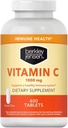 berkley jensen 1000 mg vitamine C-supplement (400 tabletten), extra sterkte dagelijkse immuniteit verdediging ondersteuning voor mannen en vrouwen, suiker en glutenvrije ascorbinezuur, zuiver