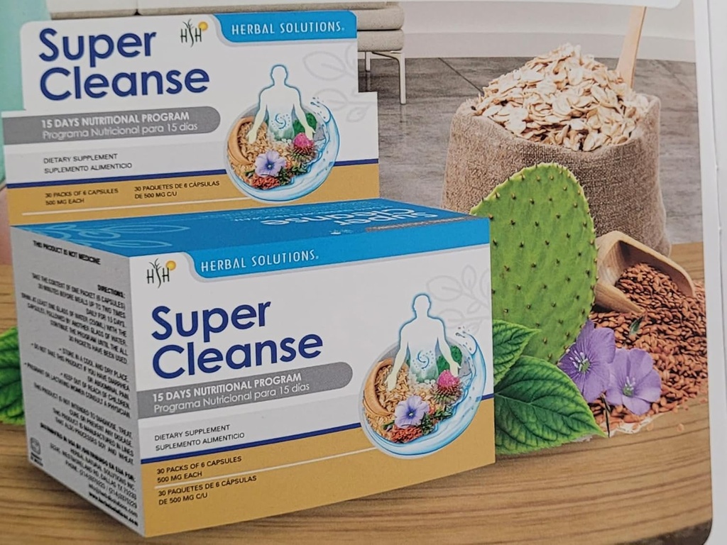 Super Cleanse by Herbal Oplossingen: 15 dagen extra sterkte Detox Programma voor Uitgebreide Digestief Systeem Reiniging - Colon Reiniging en Lever Reiniging