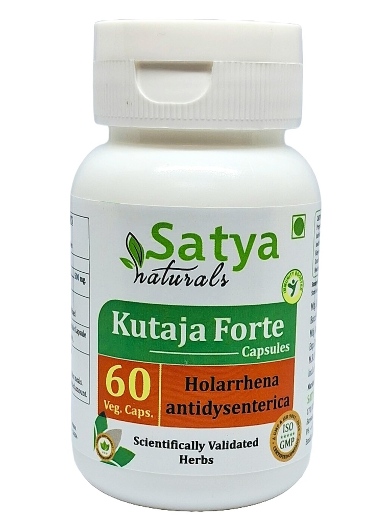 Kutaja Forte Capsules 500 mg. 60 Veg. Capsule Kutaja (Holarrhena Antidysenterica) Extract Capsules for Men and women 