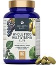 Overvloedige aarde Whole Food Multivitamine voor vrouwen Dagelijkse Multi Vitaminen Supplementen voor mannen Heren Multivitaminen + B Complex, Probiotic Multi Enzyme, Omega's voor biologische energie Mood Digestie 90ct-4pk