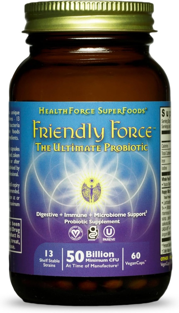 GEZONDHEIDSFORCE SUPERFOODS Vriendelijke kracht - Capsules - 60 Vegan capsules