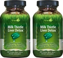 Irwin Naturals Melkdistel Lever Detox - 60 Liquid Soft-Gels, Pack of 2 - Ondersteunt de gezondheid van de lever met Dandelion, Artichoke, Kurkuma & Green Beet Root - 60 Total Servings