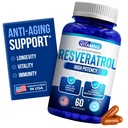 Nous aimons les vitamines Resveratrol 1000mg par portion - 60 Capsules de Véggie Facile à avaler - Supplément naturel de Resveratrol 1000mg - Supplément antioxydant aide à soutenir le système immunitaire